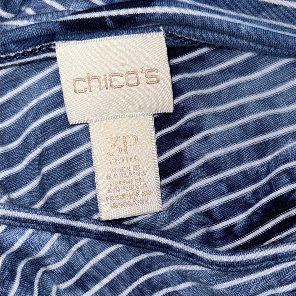 Chico's Blue and Black Striped Maxi Dress - Picture 6 of 7